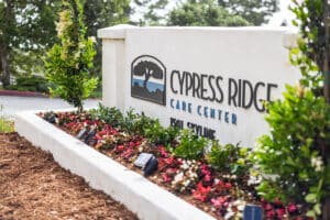 Entrance sign at Cypress Ridge