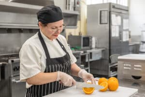 Chef in the kitchen at Cypress Ridge