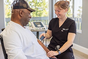 View of building and trees outside of Cypress Ridge